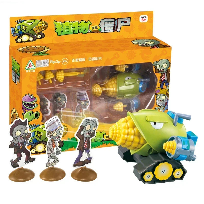 Plants vs Zombies 2 Toy Figure Set – Mechanical Shark & Wild West Gargantuar Game Character Collectible Gift