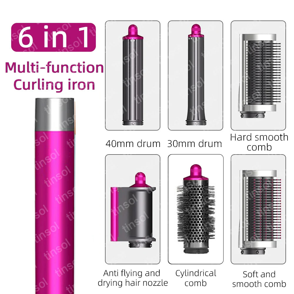 6-in-1 High-Speed Hair Styler - 110,000 RPM Ionic Hair Dryer & Automatic Curling Set