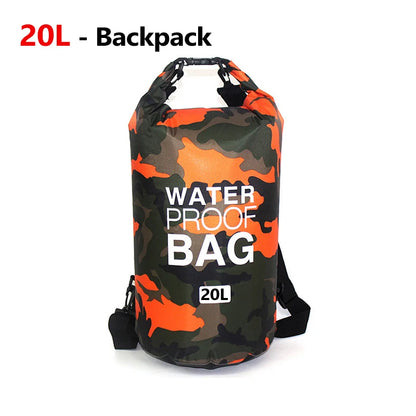 Waterproof Dry Bag - 10L/20L Storage Pack for Swimming, Trekking, Rafting, Kayaking & Boating