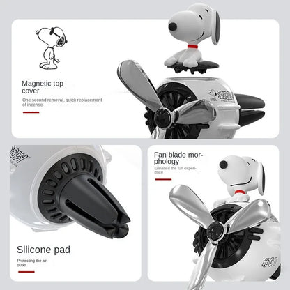 Cute Snoopy Car Air Freshener – Anime Aromatherapy Perfume Clip for Car Vent Decoration