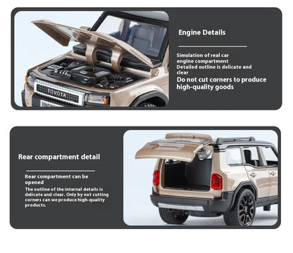 1:32 Toyota Prado Land Cruiser Alloy Diecast Model Car – Off-Road Toy for Kids & Collectible Gift