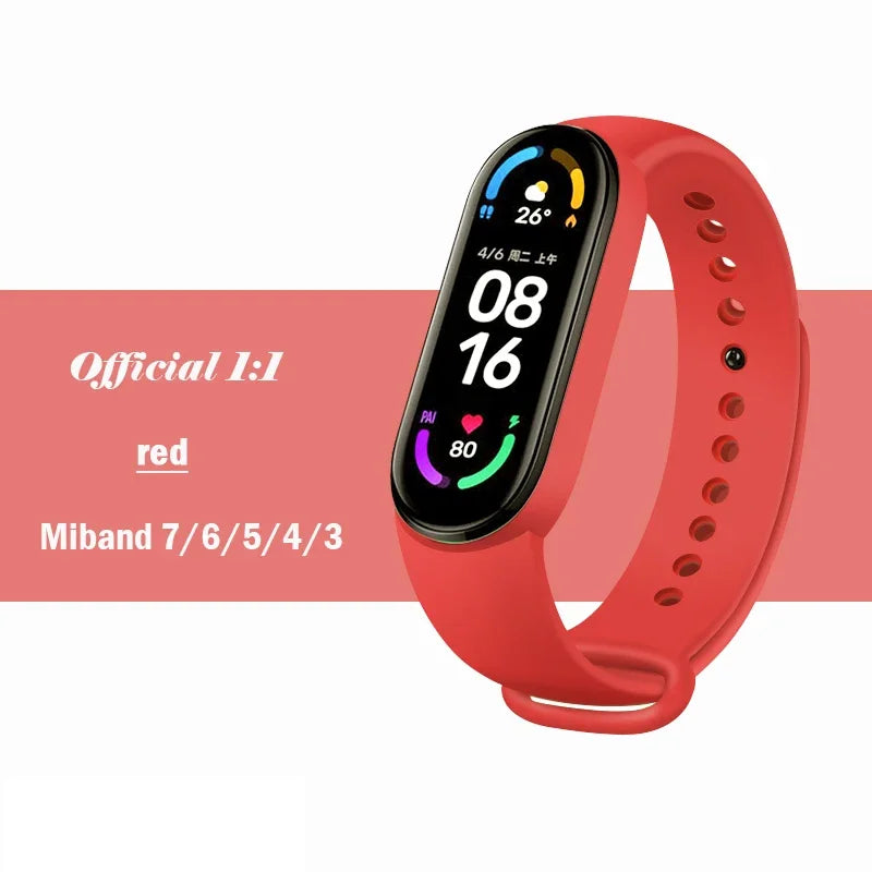 Silicone Strap for Xiaomi Mi Band 3-7 NFC – Sport Replacement Wristband Bracelet