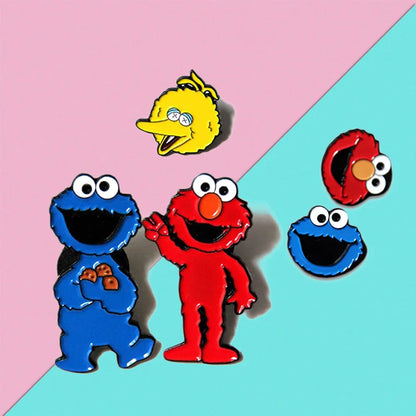 5-Piece Cartoon Animal Enamel Pins - Cute Anime Lapel Badges for Clothing & Accessories