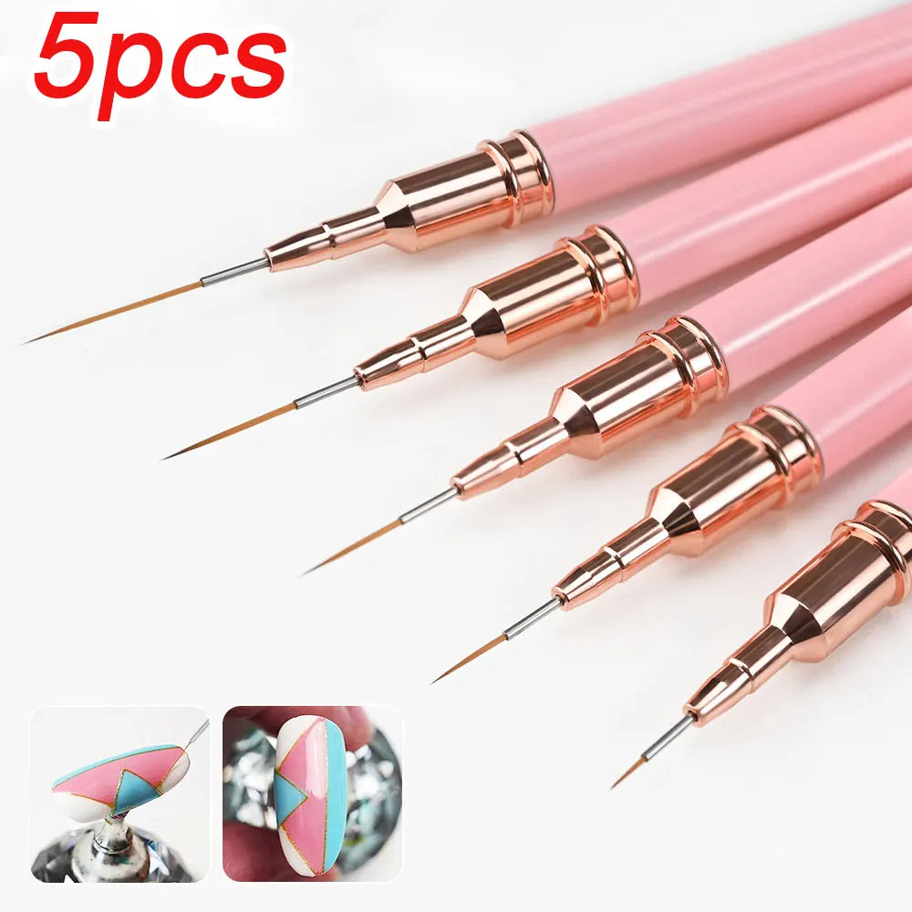 3Pcs Acrylic Nail Brush Set #8/10/14 - Professional Nail Brushes for Acrylic Powder Extensions, 3D Carving & Nail Art Salon Tools