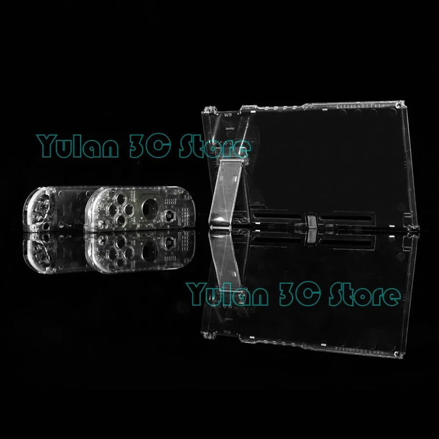 Nintendo Switch Transparent Replacement Housing Shell - DIY Console & Joy-Con Case for Left and Right Controllers