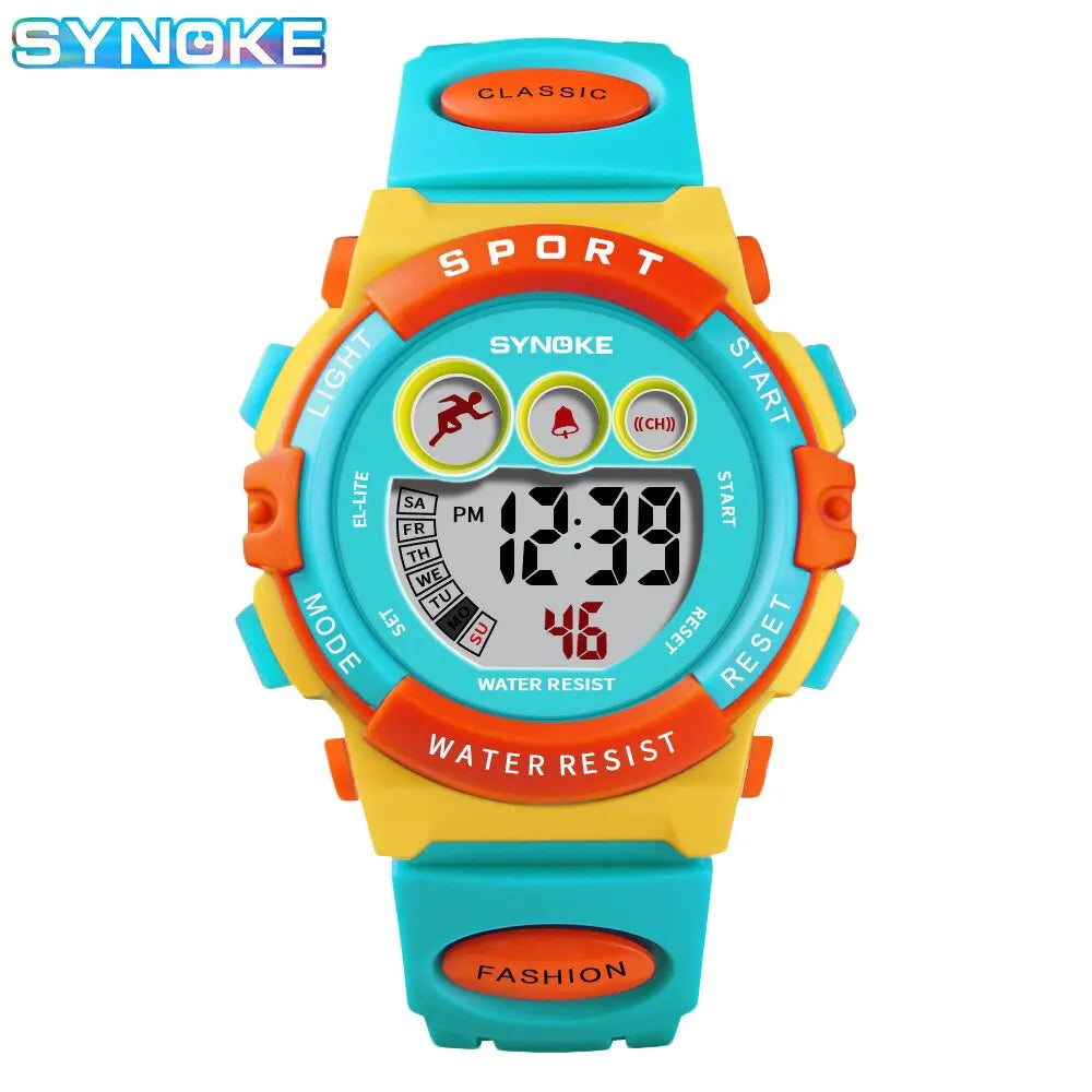 SYNOKE Kids Sport Watch - Colorful Waterproof Digital Electronic Watch for Boys and Girls