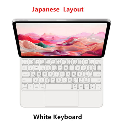 Backlit Magic Keyboard Case for iPad Pro 11/13" (2024 M4) & iPad Air M2 – Smart Folio Cover
