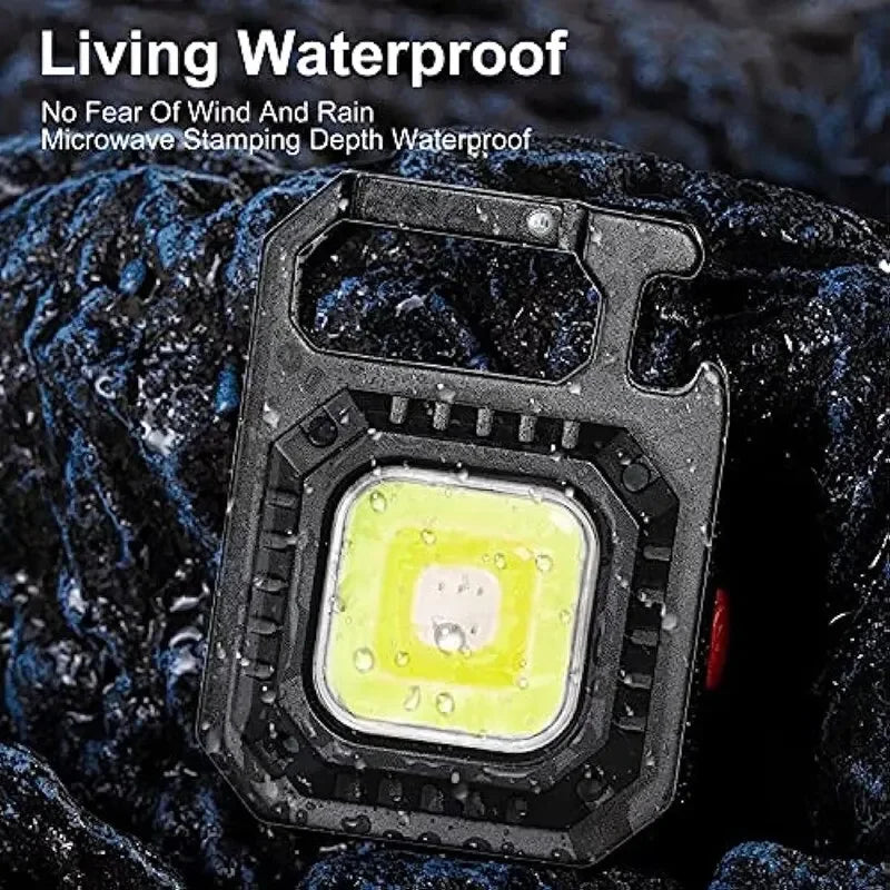 Mini LED Flashlight - Magnetic COB USB Rechargeable Work Light with 800 Lumens, 7 Modes for Camping & Outdoor Use