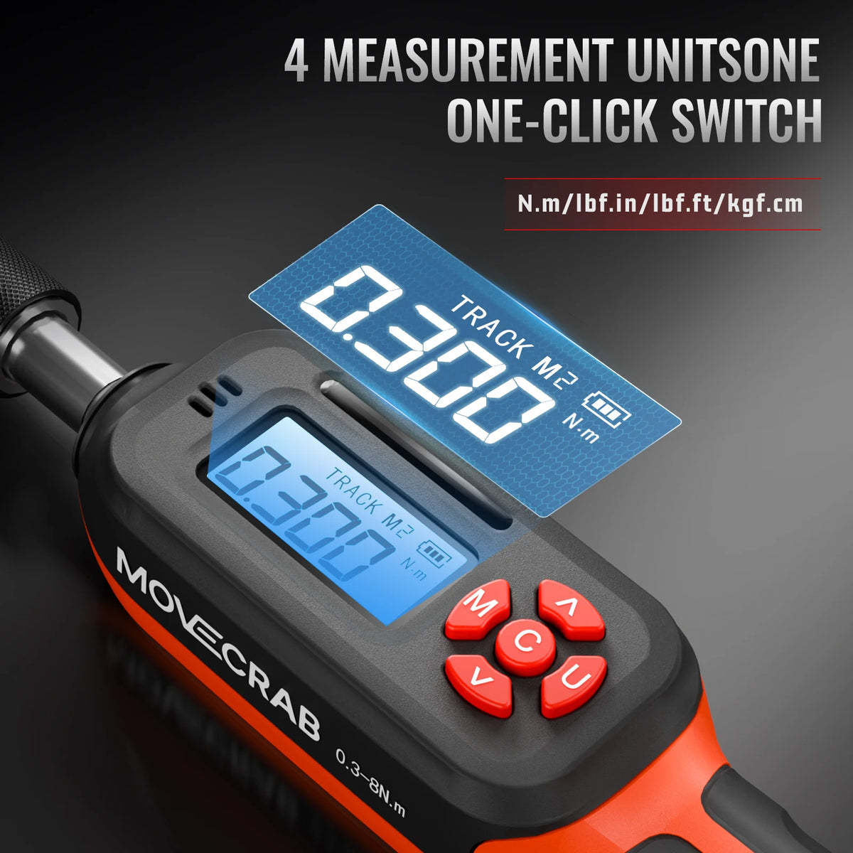 MOVECRAB Digital Torque Screwdriver - Buzzer, LED & Vibration Alert for Bike Repair, Maintenance & DIY Tools