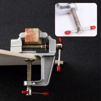 Mini Bench Vise - Multi-Functional 3.5" Aluminum Clamp for Jewelers, Hobbyists, and Small Tasks, Flat Pliers Tool Vice