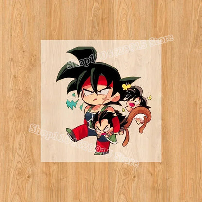 Dragon Ball Goku Heat Transfer Sticker – DIY Anime Iron-On Patch for T-Shirts & Sweatshirts