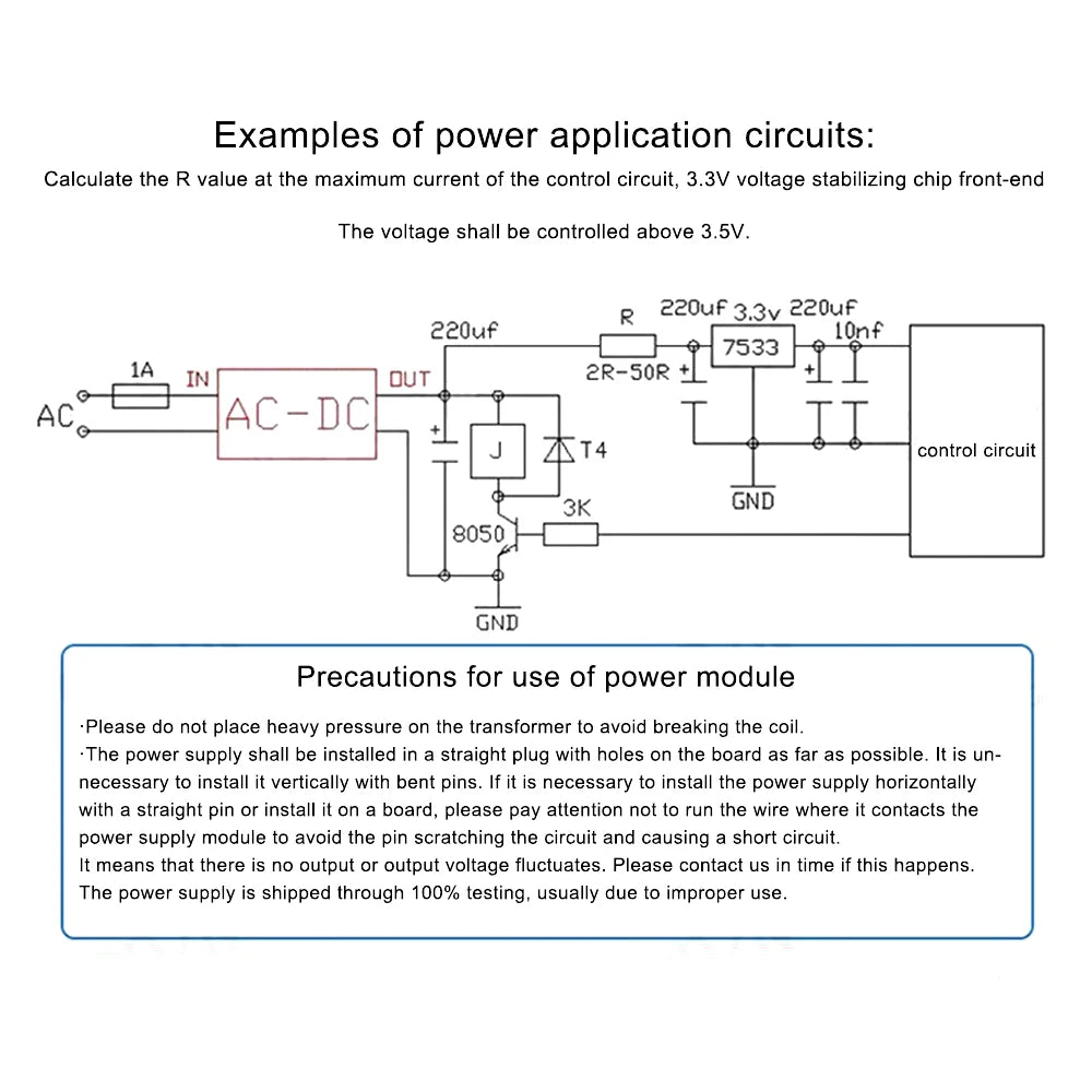 AC-DC 5V Power Supply Module - 220V AC to 5V DC Buck Converter 5W/10W Step Down Transformer
