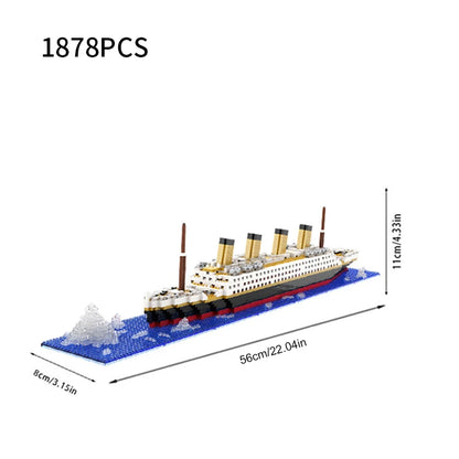 Titanic Building Block Model - Giant Cruise Ship Assembly Puzzle Toy for Kids & Collectors