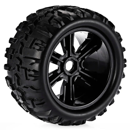 4pcs 1/8 Scale 17mm Hex RC Truck Tires & Wheels Set – Glued for Traxxas Maxx, Tmaxx, E-Revo, Revo 3.3, JLB Cheetah Monster