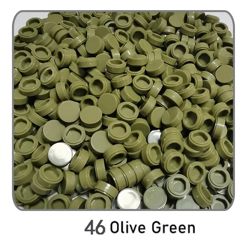 1000Pcs 1x1 Round Building Blocks Set - 52 Color DIY Creative Educational Bricks Compatible with 98138 Toy Kits for Kids