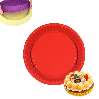 26cm Silicone Cake & Pizza Baking Tray – High-Temperature Mold for Bread, Pie, Toast & Pastry Kitchen Use