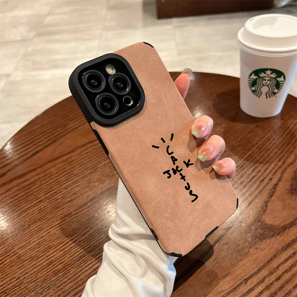 Flip Leather Phone Case for iPhone 11-16E Pro Max Plus - Fashion Streetwear Protective Cover