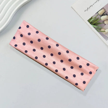 Retro Polka Dot Button Headband - Y2K French Style Cute Sweet Hair Accessory
