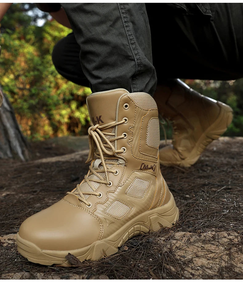 Outdoor Waterproof Safety Shoes – Steel Toe Cap Men's Work Boots, Anti-Smashing, Size 47