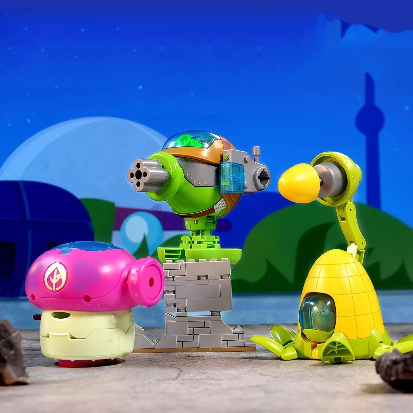 2025 Plants vs. Zombies Action Figure Set – Robot Sunflower, Cactus & Corn PVC Deformation Toys for Kids Gift