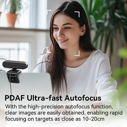EMEET C60E 4K Webcam - 1440P 2K, 1080P USB Computer Camera with Autofocus for Video Calls and Conferences