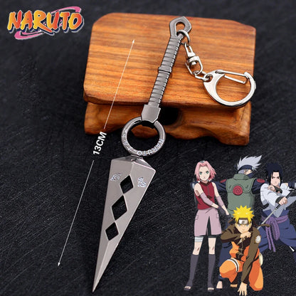 Anime Naruto Weapon Keychain Set – Metal Models of Asuma, Zabuza Sword, Kisame, Hidan, Minato Kunai & Flying Thunder God Cosplay Toys for Boys