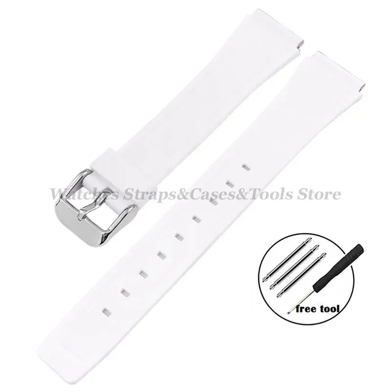 18mm Silicone Watch Strap for Casio F84 F91W - Replacement Band for F105 F108 FA158 F168 AE1200 AE1300 Watches