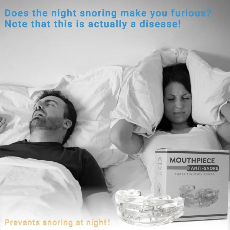 Anti-Snoring Mouth Guard: Stop Snoring, Improve Sleep, and Prevent Teeth Grinding - Effective Bruxism and Apnea Solution