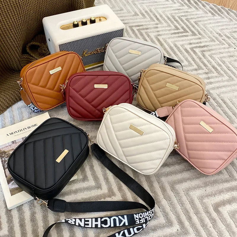 Fashion Women's Small Crossbody Bag - PU Leather Messenger, Zipper Handbag, Luxury Designer Purse for Summer Travel