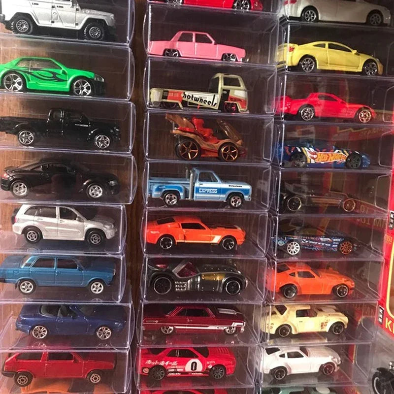 10/20/30/50/100pcs PVC Display Boxes — 1/64 Scale Car Model Toy Transparent Dustproof Exhibition Box for Collection & Gift Packaging