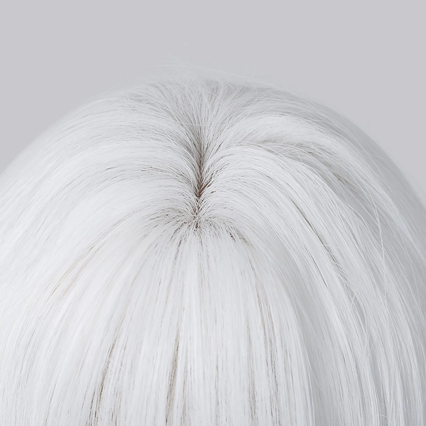 LOUIS FERRE Straight White Synthetic Wig – Long Natural Hair Wig with Bangs, Heat Resistant, Daily Wear for White Women