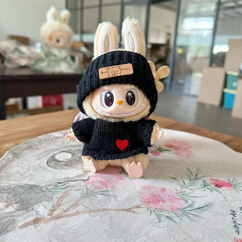 17cm Labubu Doll Clothes Set – Kpop EXO Labubu Idol V1 V2 Skirt & Sweater Outfit, Clothing Gift