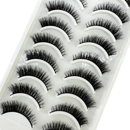 10 Pairs 3D Mink False Eyelashes – Natural Long & Short Fake Lashes Makeup Kit (38 Styles)