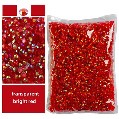 Jelly AB Resin Rhinestones 2-6mm — Non-Hotfix Flat Back Plastic Crystals & Strass Glitters, Large Pack