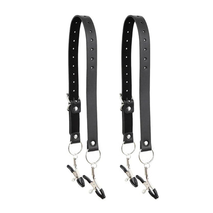 Black Leather BDSM Body Harness - Adjustable Adult Bondage Restraint & Fetish Accessory Set