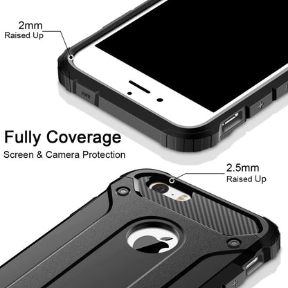 Rugged Layer Armor Case – Heavy Duty Shockproof Cover for iPhone 14/13/12/11 Pro Max, 5/5S/5C/6/6S/7/8/X/XS/XR