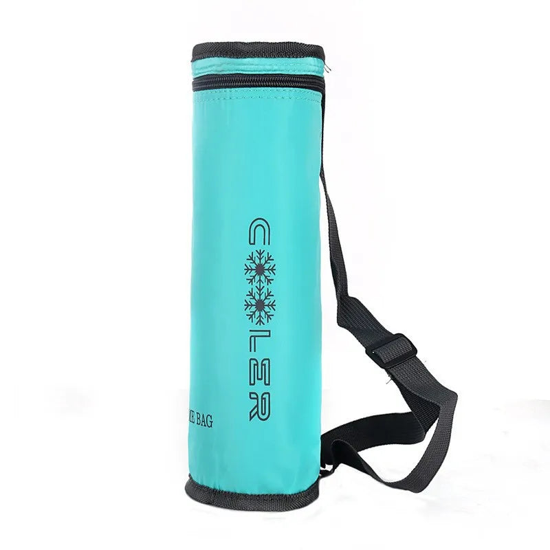 Portable Insulated Water Bottle Bag - Oxford Cloth Cooler Carrier for Camping & Outdoor Activities 1.5L