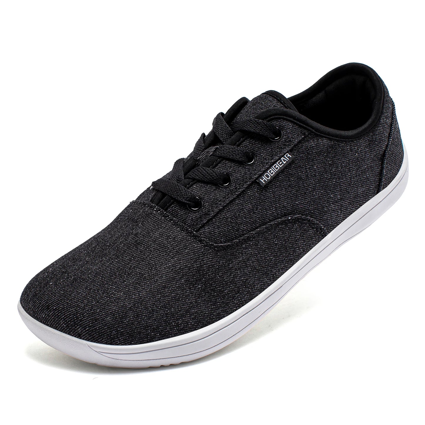 HOBIBEAR Men’s Barefoot Canvas Shoes – Minimalist Zero Drop Sneakers with Wide Fit