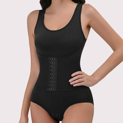 Bodysuit Shapewear – Double Breasted Tummy Control Body Shaper, Postpartum Slimming Waist Trainer & Comfort Corset for Flat Belly