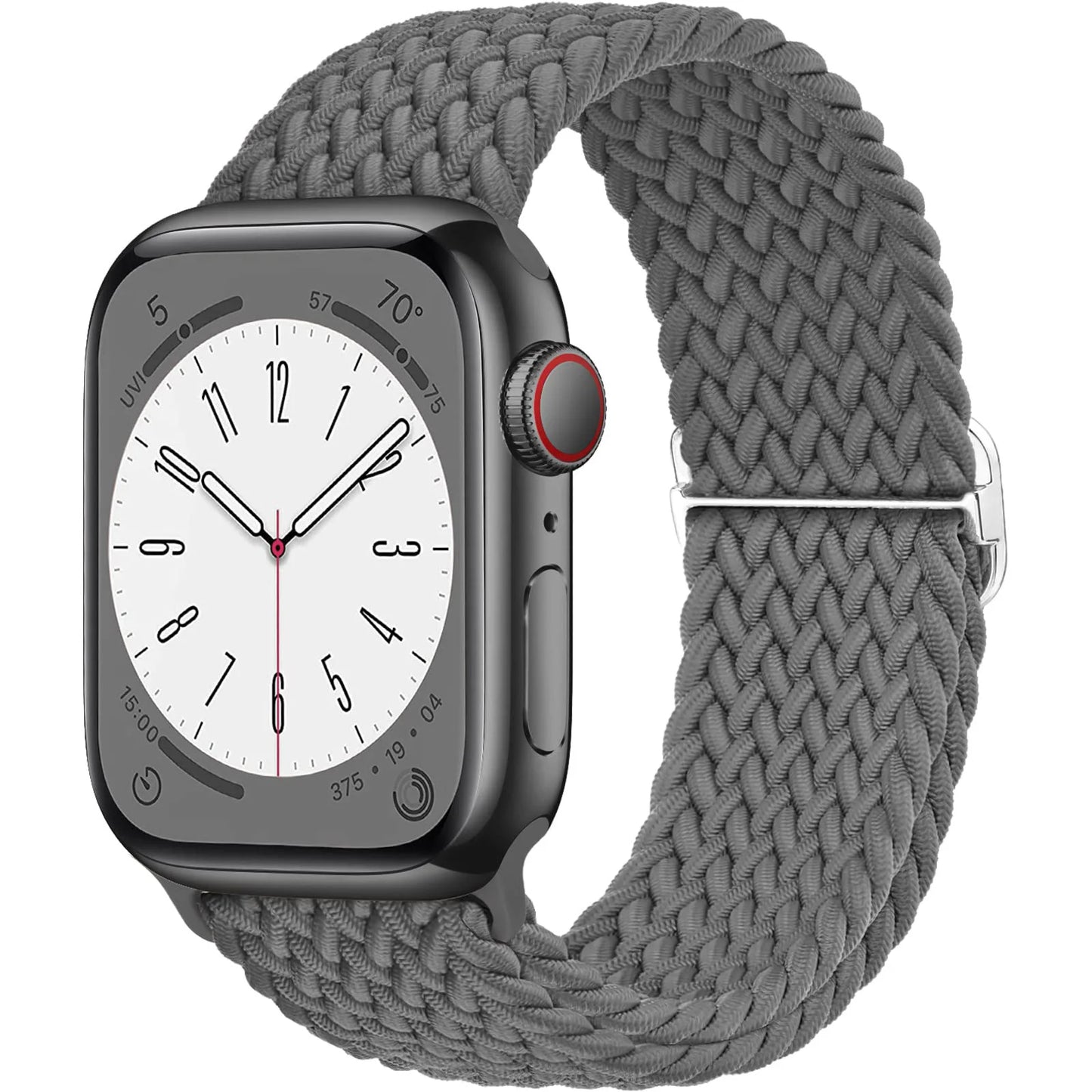 Braided Solo Loop Apple Watch Band – Stretch Nylon Bracelet Strap for Series SE, 6–11 & Ultra 2 (40mm–49mm) Adjustable Correa