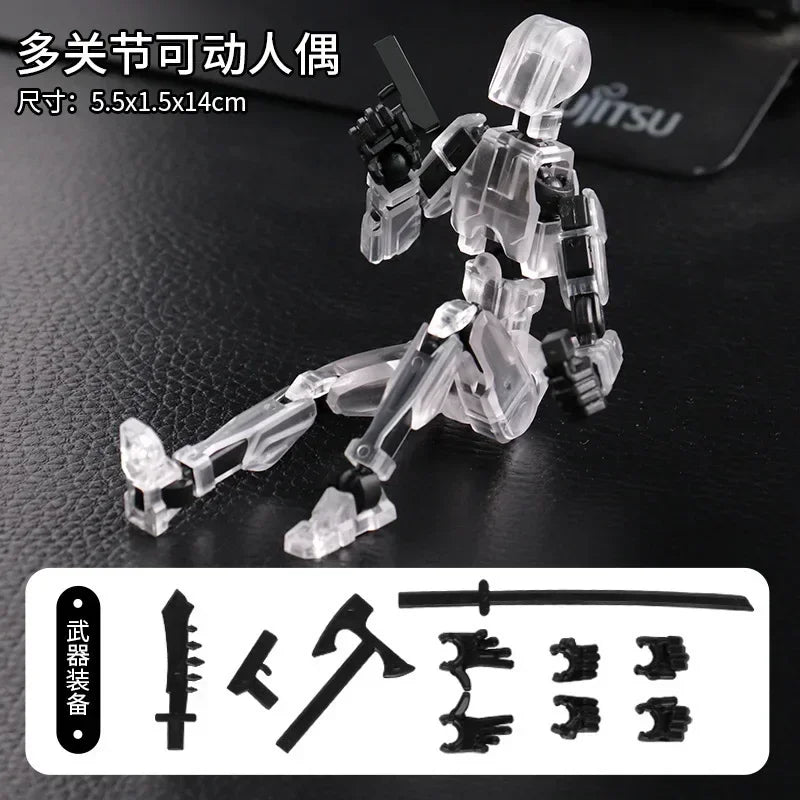 DIY Luminous T13 Multi-Joint Shapeshift Robot & Dog – 3D Printed Movable Mannequin Action Figures for Kids & Gifts