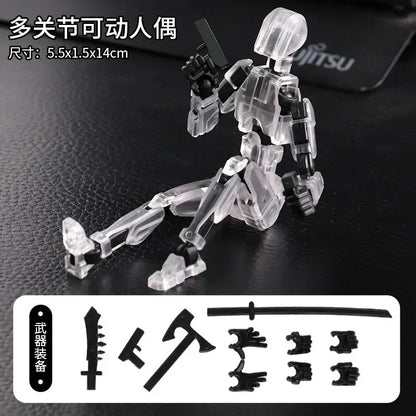 DIY Luminous T13 Multi-Joint Shapeshift Robot & Dog – 3D Printed Movable Mannequin Action Figures for Kids & Gifts