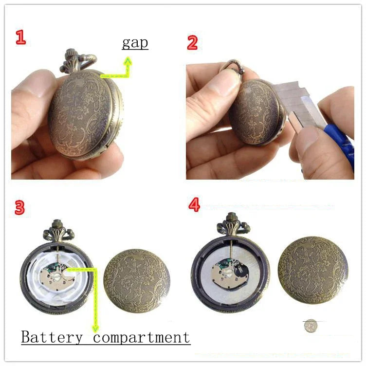 One Piece Anime Pocket Watch – Vintage Bronze Fashion Toy for Kids, Birthday Gift
