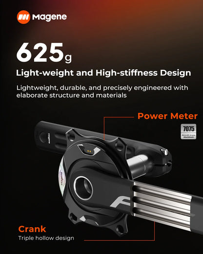 Magene PES P515 Power Meter Crankset - 4-Bolt 110BCD Cadence Sensor Crankset Compatible with Shimano & SRAM