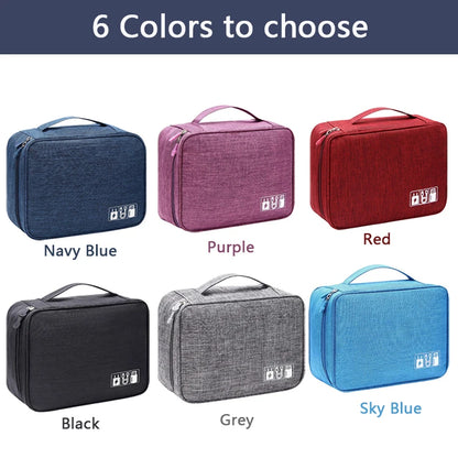 Portable Digital Storage Bag – Waterproof USB Cable Organizer Pouch for Electronics & Accessories