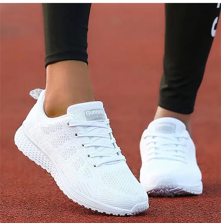 New Women's Lace-Up Flats – Casual Sneakers, Soft & Comfortable, Plus Size Available