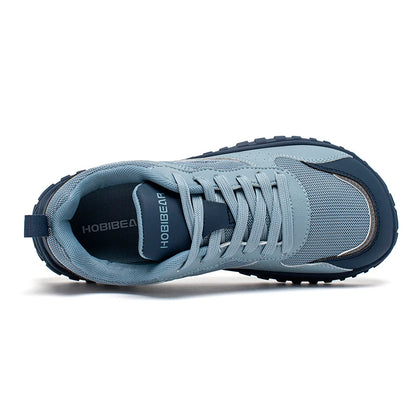 HOBIBEAR Unisex Wide Toe Sneakers — Comfortable Lace-Up Walking Shoes, Breathable Outdoor Travel Sneakers