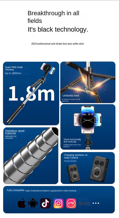 COOL DIER Smartphone Tripod – Bluetooth Shutter Selfie Stick Stand with Wireless Phone Holder