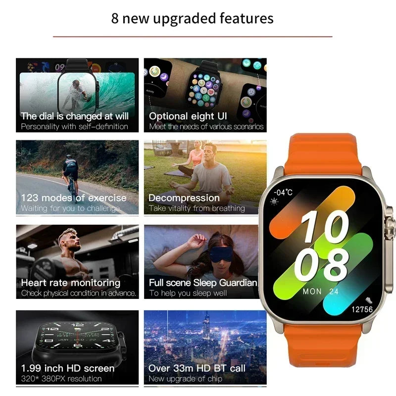 DT900 7-in-1 Smart Watch - Bluetooth Calling, Music, Wireless Charging & Fitness Tracker for Men and Women