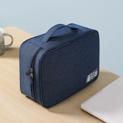 Waterproof Cable Storage Bag – Portable Travel Electronics Organizer for USB Cables, Chargers & Data Line Accessories
